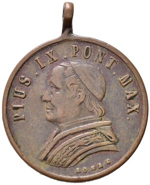 obverse: Medaglie Papali. Pio IX (1846-1870). Roma. Medaglia 1877. AE (7,76 g - 25,6 mm). BB