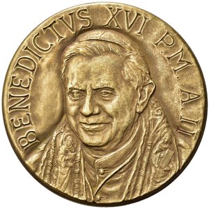 obverse: Medaglie Papali. Benedetto XVI. Medaglia anno II 