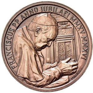 obverse: Medaglie Papali. Francesco. Medaglia giubileo 2015-2016. Cu (21,19 g). FDC