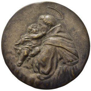 obverse: Medaglie Religiose. Placchetta uniface con San Giuseppe e il Bambinello. AE (3,38 g - 40 mm). BB+