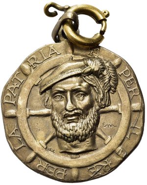 reverse: Navi. Medaglia Regia Nave Amerigo Vespucci. Ag dorato (12,17 g - 27,96 mm). qFDC