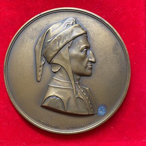 obverse: PERSONAGGI. Dante Alighieri. Medaglia 