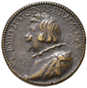 obverse: PERSONAGGI. Paolo Giordano II Orsini (1591-1656) Duca di Bracciano e Principe consorte di Piombino. Medaglia 1635 AE (18,60 g - 31,8 mm). Fusione postuma(?). BB