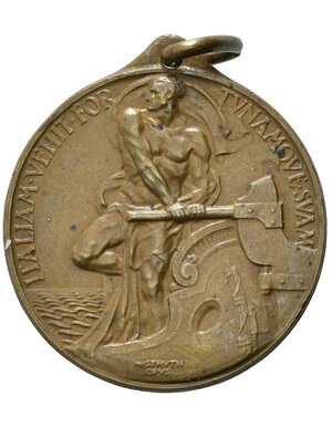 reverse: VENTENNIO FASCISTA. Medaglia prestito nazionale 1925. AE (5,31 g) Opus Mistruzzi. Testa di Mussolini a sinistra. SPL