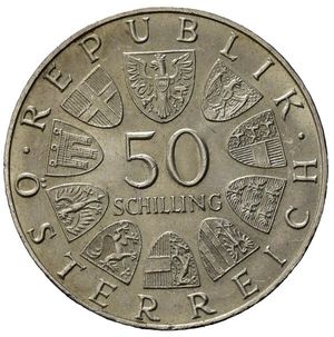 reverse: Austria. AR 50 Schilling 1970  (33,7mm, 20gr) SPL