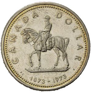 reverse: Canada. Dollar  commemorativo 1873 – 1973 (36mm, 23,75gr) SPL