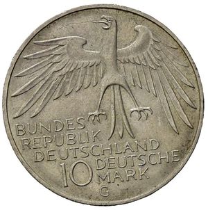 reverse: Germania. AR 10 Marks 1972 Olympic Games (32,4mm, 15,36gr) SPL