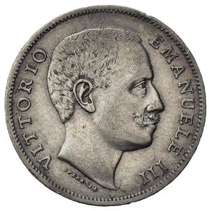 obverse: Italia. Regno d Italia . Vittorio Emanuele III (1900 – 1946). AR 1 Lira 1901. BB