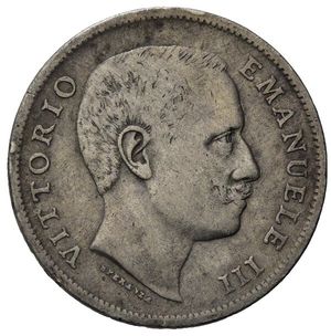 obverse: Italia. Regno d Italia . Vittorio Emanuele III (1900 – 1946). AR 1 Lira 1902. MB