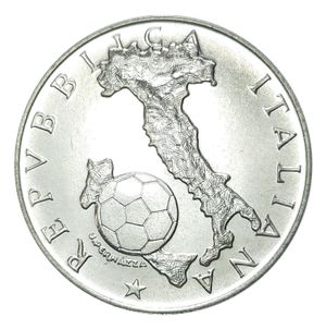 reverse: Italy Repubblica Italiana 500 lire 1986 Messico Campionato Mondiale di Calcio