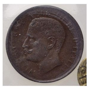 obverse: Italia. Regno D’Italia. Vittorio Emanuele III. 1 Cent 1904. Manca S e Punto Dopo S. RR SPL. 