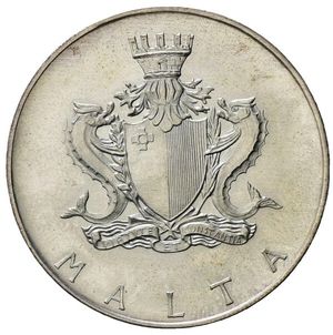 obverse: Malta. AR 2 Lire 1974 (32mm, 10,13gr) SPL