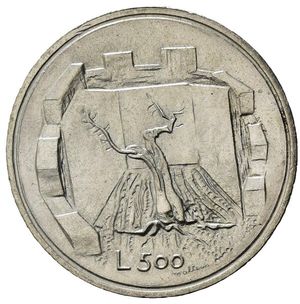 obverse: Repubblica di San Marino. AR Lire 500 1976 AR (29,1mm, 11,08gr) SPL+