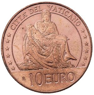 reverse: Stato Pontificio. Città del Vaticano. La Pietà di Michelangelo. 10 Euro 2020. CU. FDC