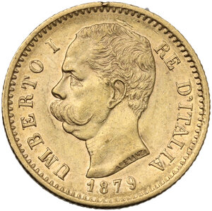 obverse: Umberto I (1878-1900).. 20 lire 1879