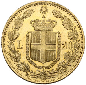 reverse: Umberto I (1878-1900).. 20 lire 1882