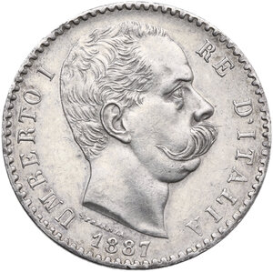 obverse: Umberto I (1878-1900). 2 lire 1887