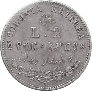 reverse: Umberto I (1878-1900).. 2 lire 1890 Roma