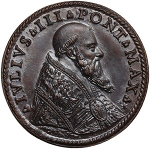 obverse: Giulio III (1550-1555), Giovanni Maria de  Ciocchi del Monte.. Medaglia