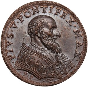 obverse: Pio V (1566 - 1572), Antonio Michele Ghislieri.. Medaglia 1566