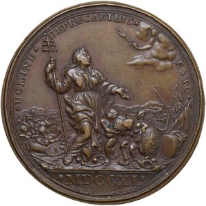 reverse: Clemente XI (1700-1721), Giovanni Francesco Albani. Medaglia A. XI come auspicio per la fine della guerra in Europa