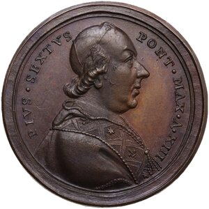 obverse: Pio VI (1775-1799), Giovanni Angelo Braschi. Medaglia A. XIII per la lavanda del Giovedì Santo
