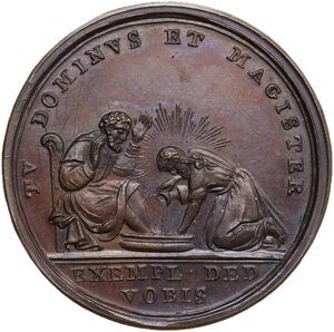 reverse: Pio VI (1775-1799), Giovanni Angelo Braschi. Medaglia A. XIII per la lavanda del Giovedì Santo