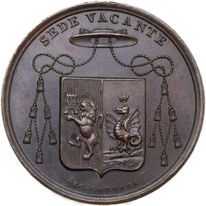 obverse: Sede Vacante (1830).. Medaglia emessa dal Prefetto dei Sacri Palazzi Apostolici e Governatore del Conclave Monsignore Luigi del Drago