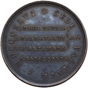 reverse: Sede Vacante (1846).. Medaglia emessa dai Conservatori della città di Roma