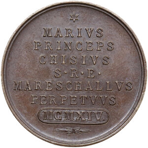 reverse: Sede Vacante (1914).. Medaglia emessa dal Maresciallo del Conclave Principe Mario Chigi