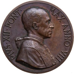 obverse: Pio XII (1939-1958), Eugenio Pacelli.. Medaglia annuale, A. VIII