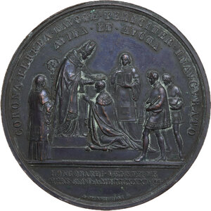 reverse: Ferdinando I d Asburgo (1835-1848),  imperatore d Austria e re d Ungheria.. Medaglia 1838 per l incoronazione a Milano