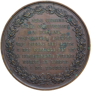 reverse: Neri Corsini (1771-1845). Medaglia 1859 per la morte a Londra