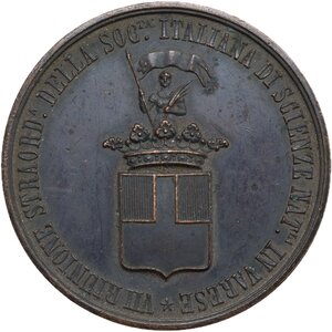 obverse: Medaglia 1878 per l esposizione di orticultura in Varese in occasione della VII riunione straordinaria della Società Italiana di Scienze Naturali