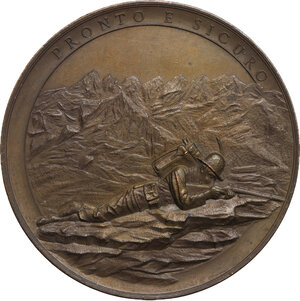 reverse: Medaglia emessa nel 1896 dallo stabilimento Johnson per la Società di Tiro a Segno Nazionale di Lecco in occasione della IV gara provinciale