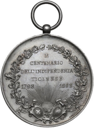 reverse: Medaglia 1898 per il I centenario dell Indipendenza