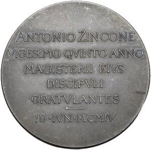 reverse: Antonio Zincone (1848-1908). Medaglia 1904
