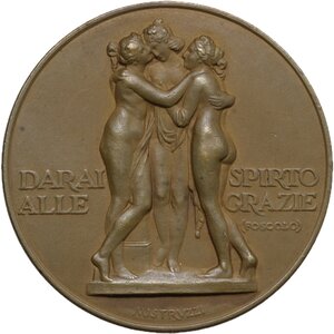 reverse: Antonio Canova (1757-1822). Medaglia celebrativa 1922 per il centenario della morte