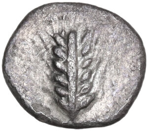 obverse: Southern Lucania, Metapontum. AR Diobol, c. 470-440 BC