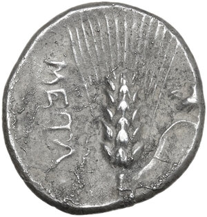 reverse: Southern Lucania, Metapontum. AR Half Shekel – Drachm. Punic occupation, c. 215-207 BC