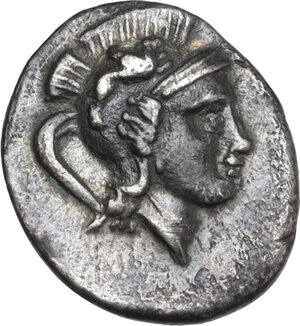 obverse: Southern Lucania, Thurium. AR Triobol, c. 400-350 BC