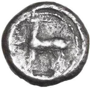 reverse: Bruttium, Kaulonia. AR Triobol, c. 475-425 BC