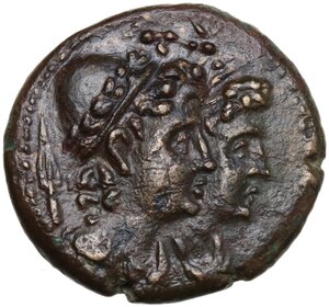 obverse: Bruttium, Rhegion. AE Tetrachalkon, c. 211-201 BC. Second Punic War