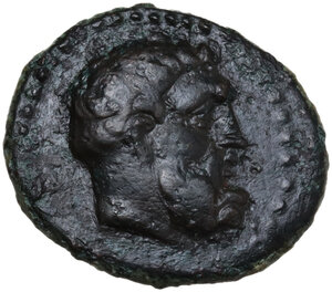 obverse: Menaion. AE Quadrans, c. 2nd century BC