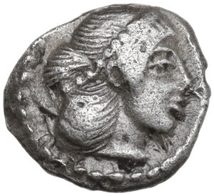 obverse: Syracuse.  Hieron I (478-466 BC).. AR Obol, 475-470 BC
