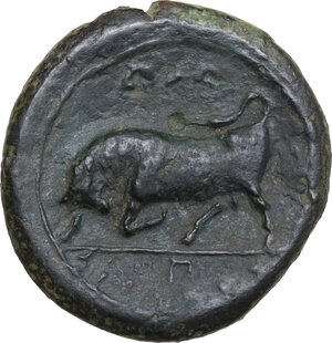 reverse: Syracuse.  Agathokles  (317-289 BC).. AE 18 mm, c. 317-310 BC