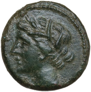obverse: Syracuse.  Hieron II (274-215 BC).. AE 18 mm
