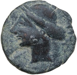 obverse: Carthago Nova (Qart Hadasht). AE Calco, c. 220-215 BC