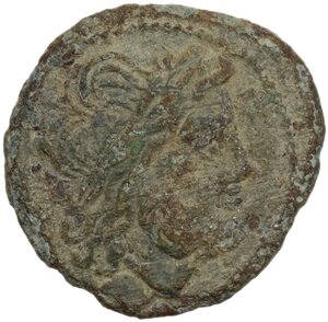 obverse: Anonymous. AE debased Victoriatus, uncertain Campanian mints, 215-211 BC