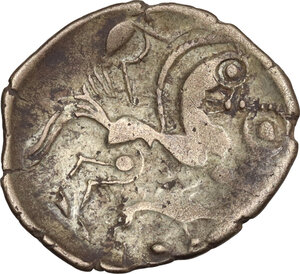 reverse: Northwest Gaul, Aulerci Eburovices. Debased AV Half Stater, 1st century BC